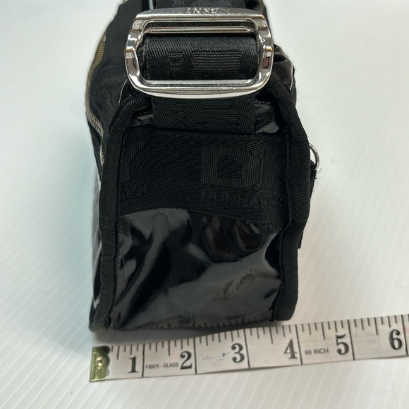 DKNY Black Premium Durable Glossy Nylon Crossbody Bag - Picture 10 of 10